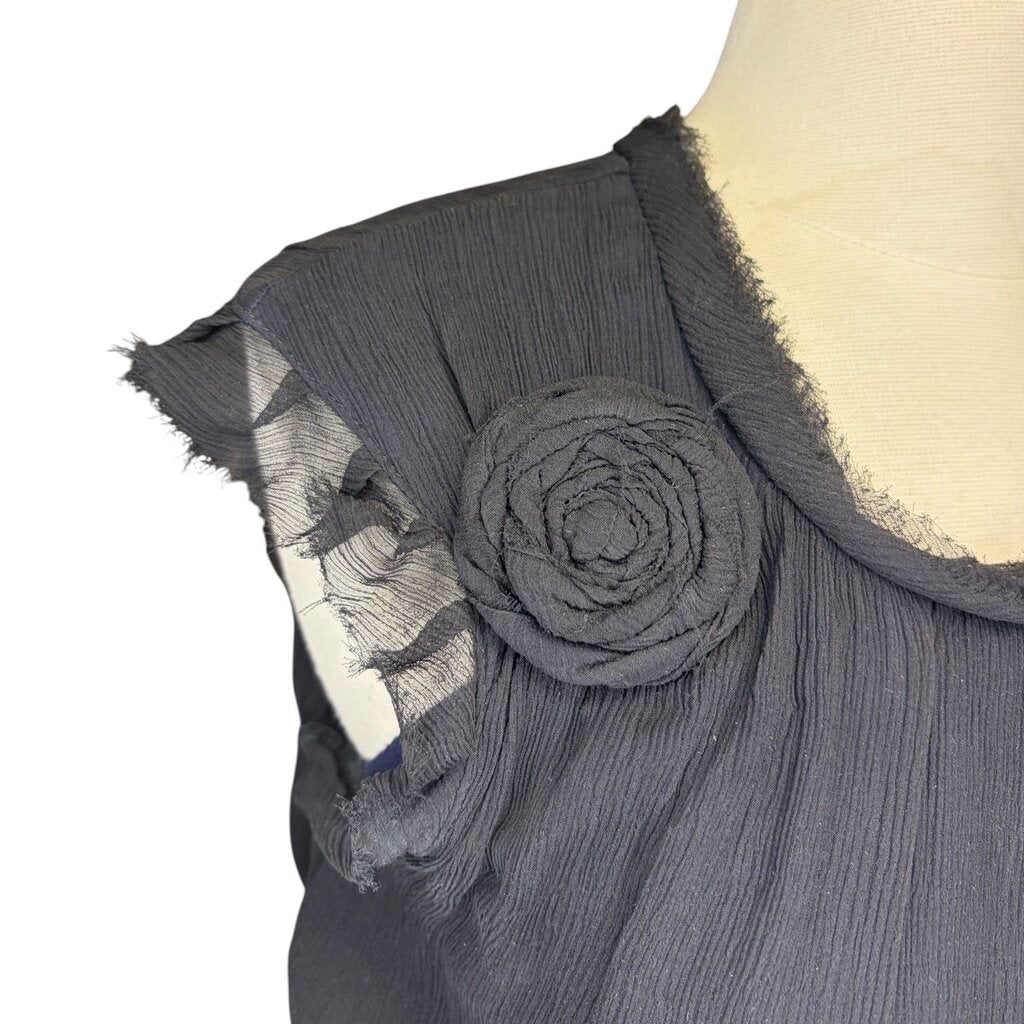 Lanvin Silk Plisse Dolman Top