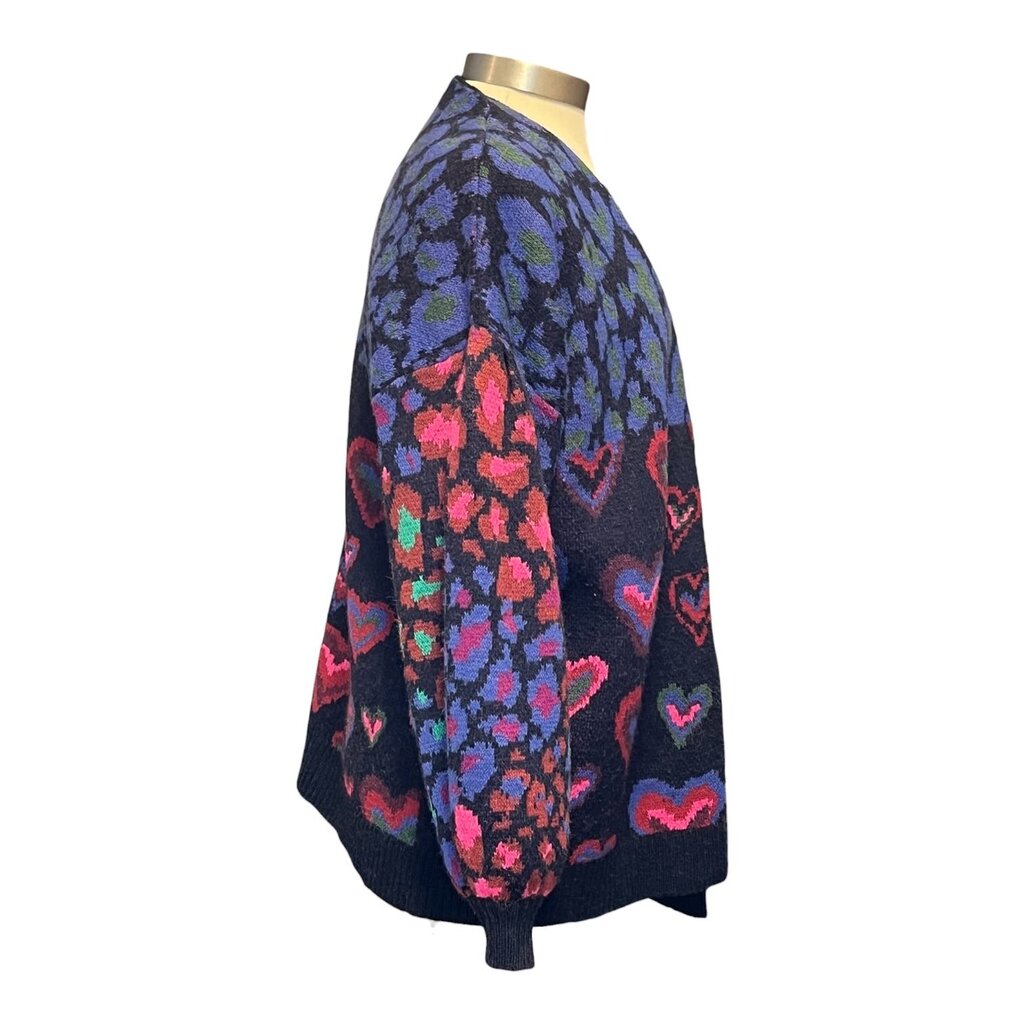 Farm Rio Heart Leopard Open Cardigan