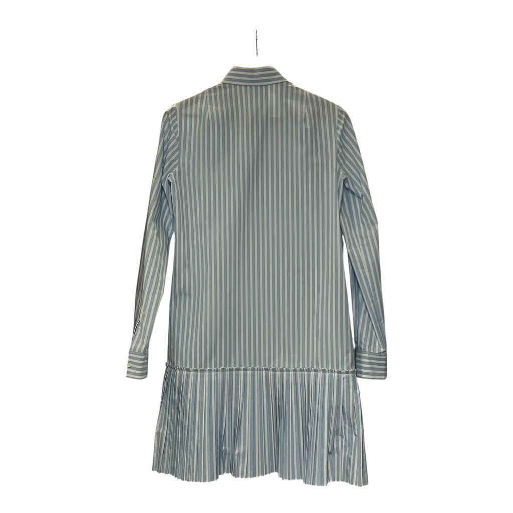 Akris Striped Cotton Pleated Hem Dress