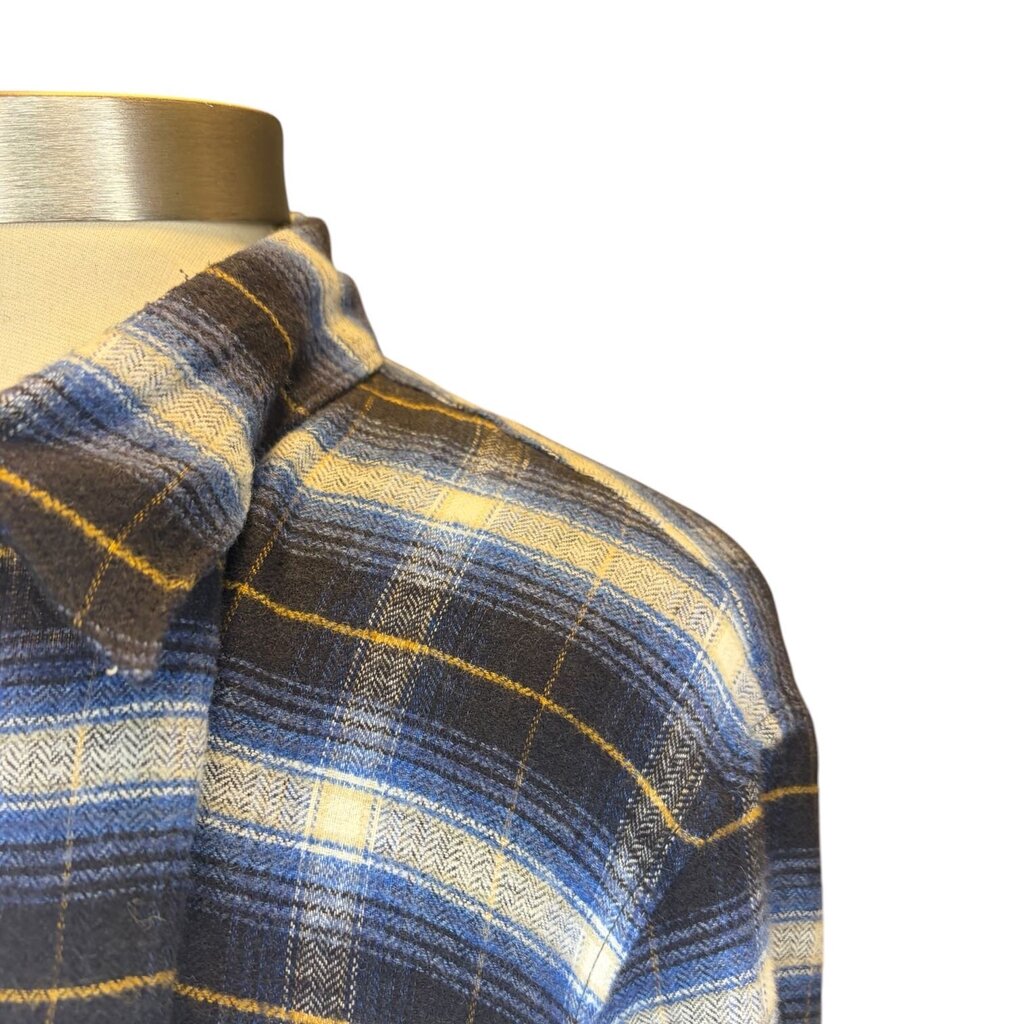Lis Lareida Plaid Flannel Ruffle Front Blouse