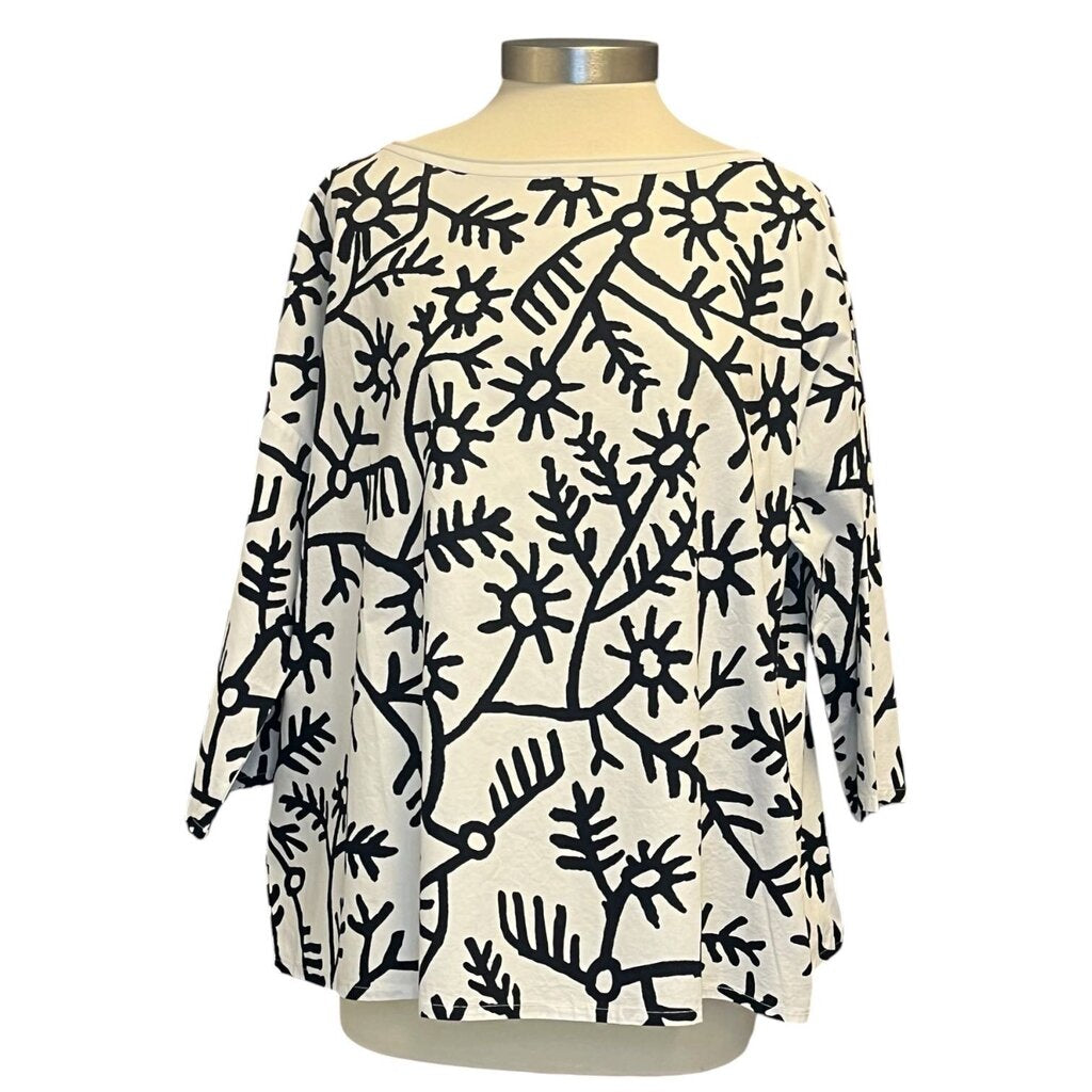 Labo.Art Graphic Print Cotton Blouse