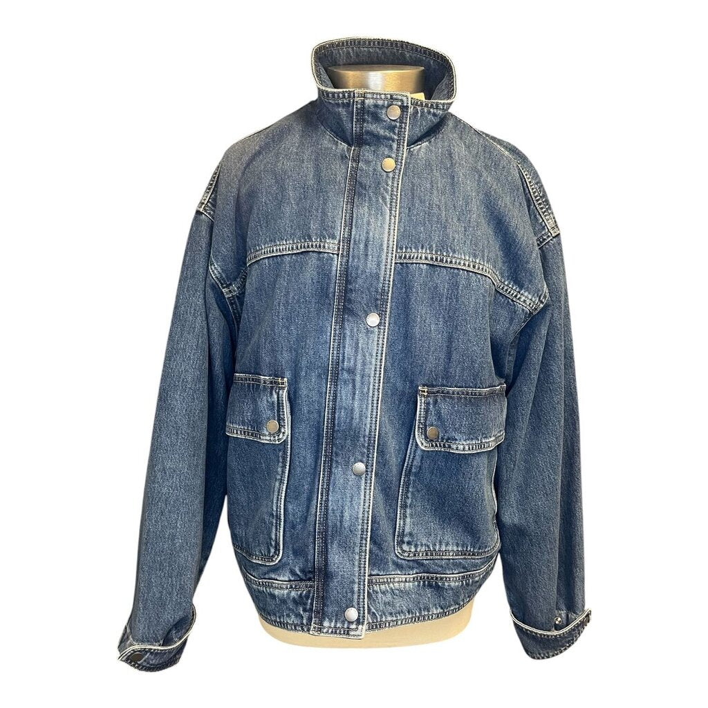 Rag & Bone Zip Front Denim Jacket