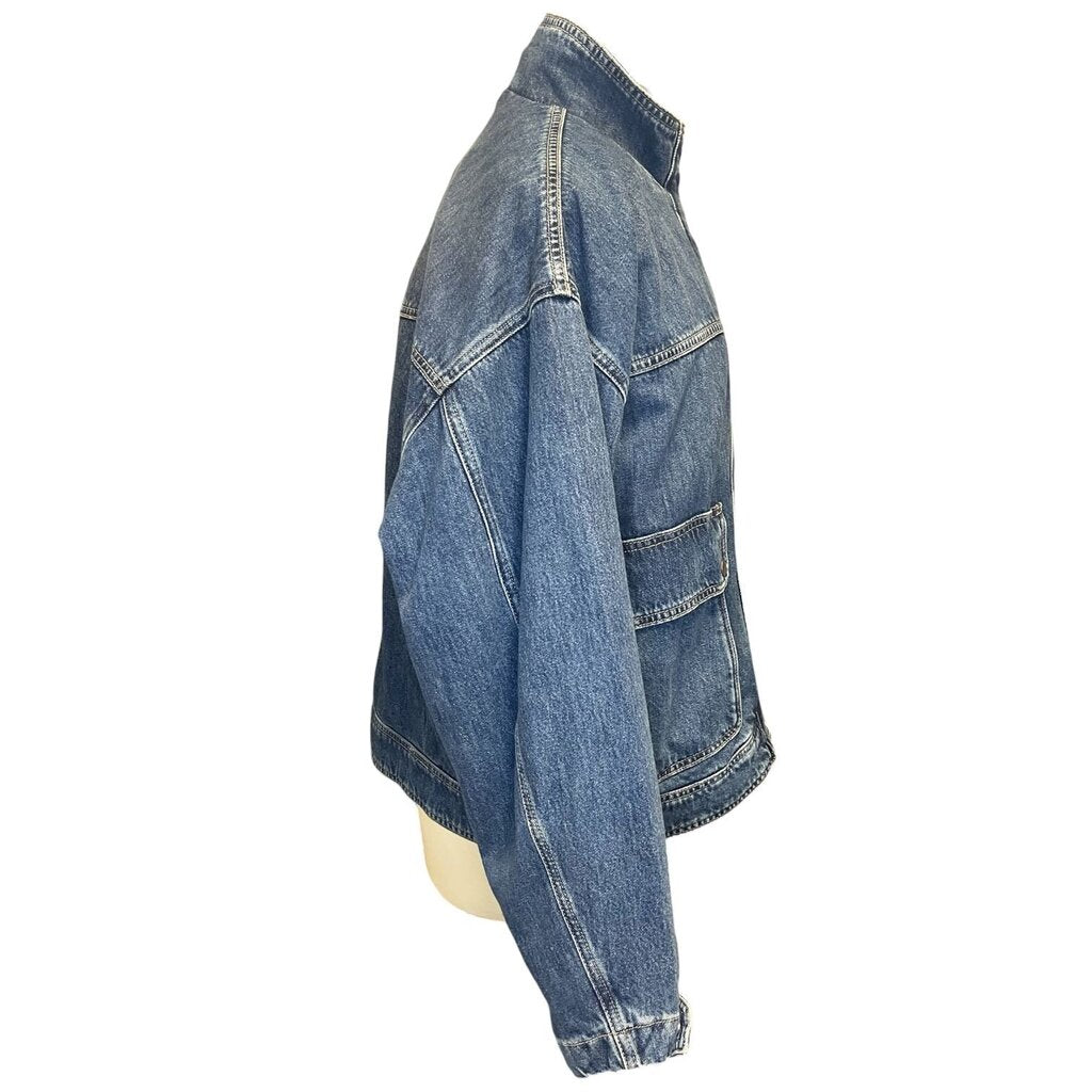 Rag & Bone Zip Front Denim Jacket