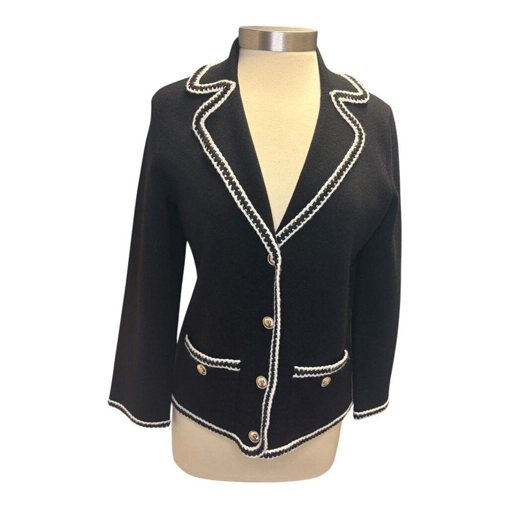 Maje Contrast Crochet Edged Jacket