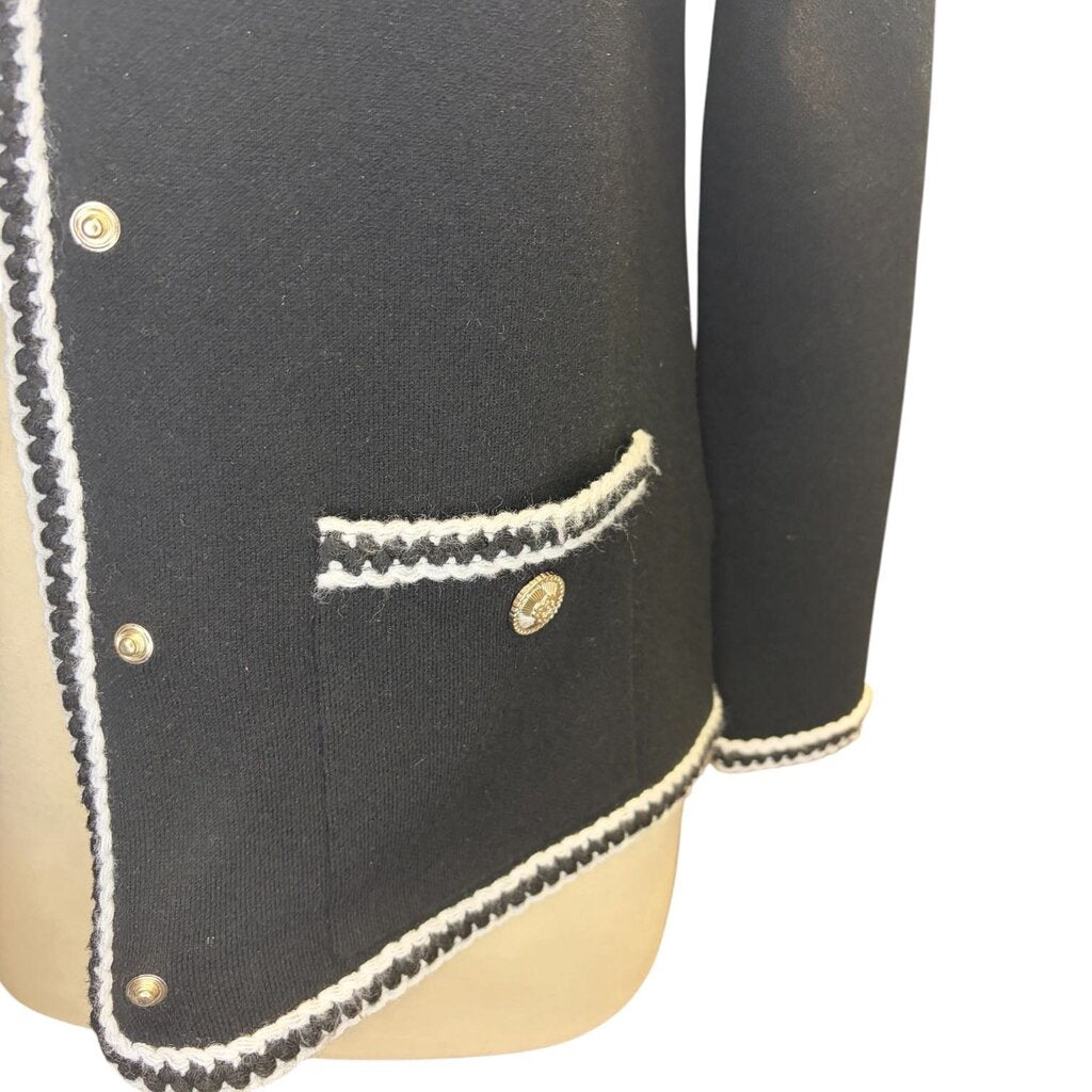 Maje Contrast Crochet Edged Jacket