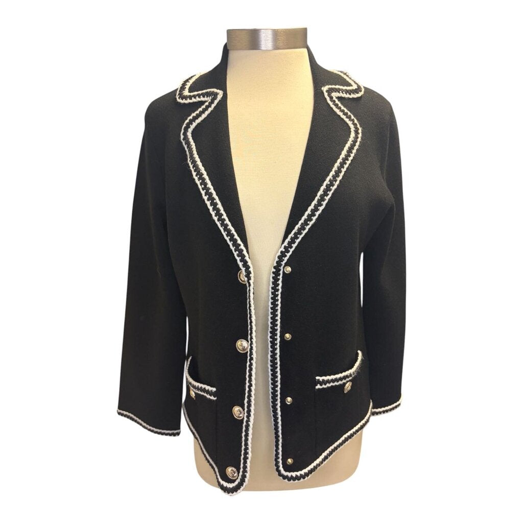 Maje Contrast Crochet Edged Jacket