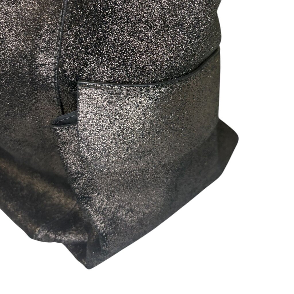 Brunello Cucinelli Distressed Metallic Leather Hobo Bag