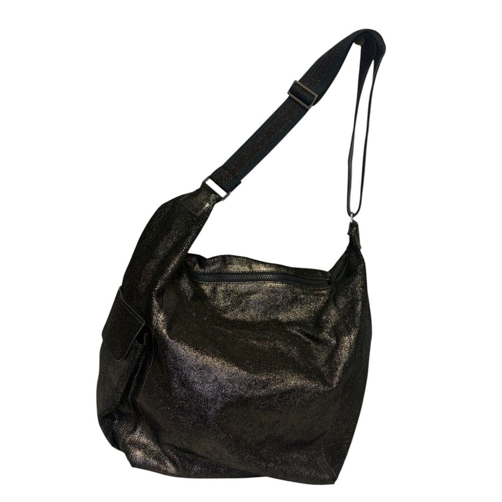 Brunello Cucinelli Distressed Metallic Leather Hobo Bag