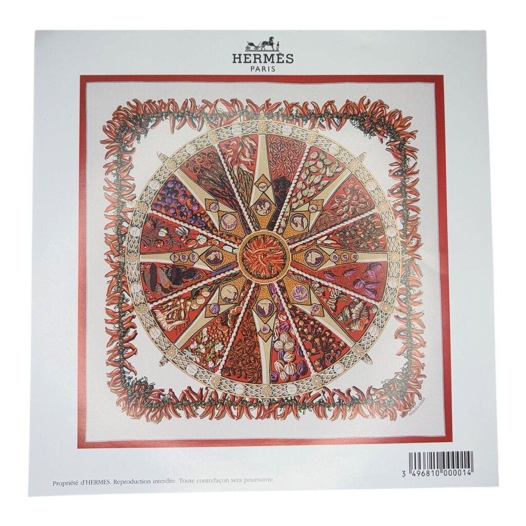 Hermes Vintage 'Aux Pays des Espices' Silk Scarf, NEW