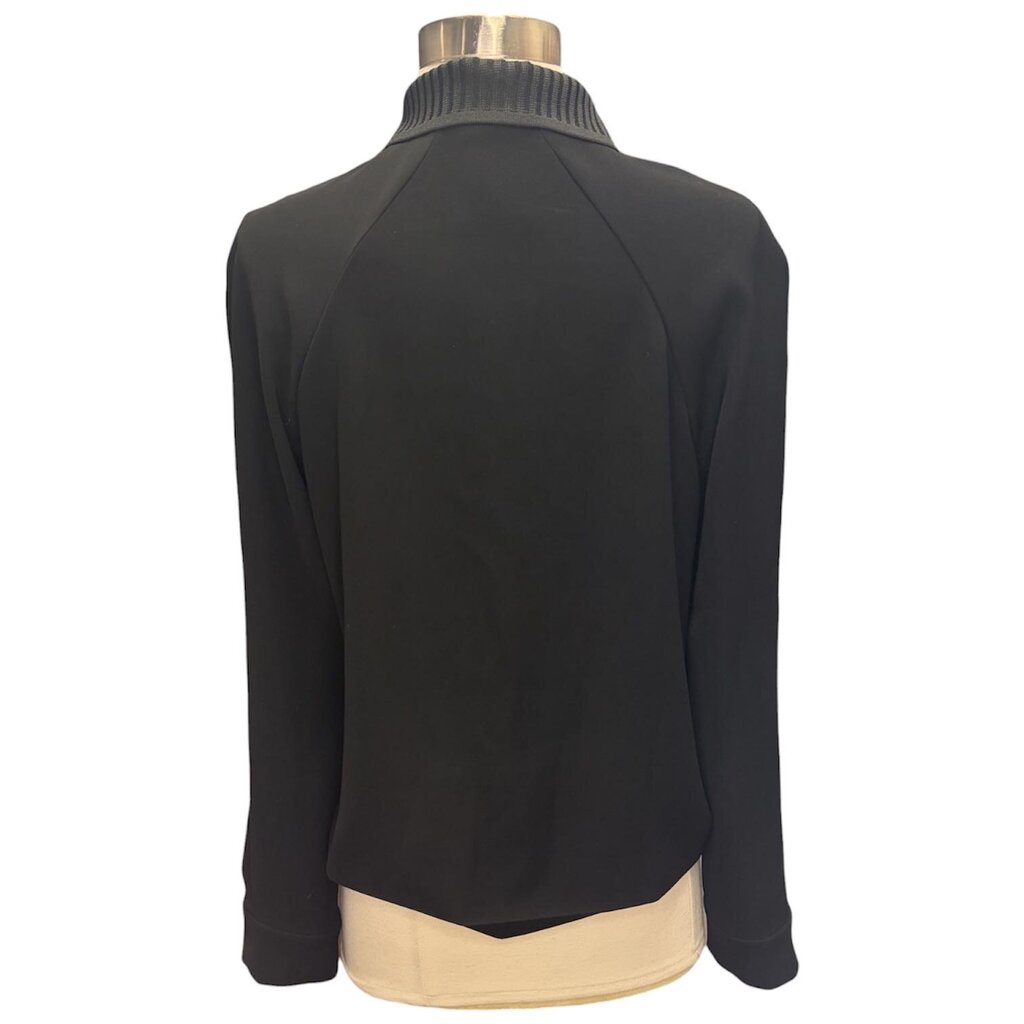 Balenciaga Knit Collar Silk Blouse