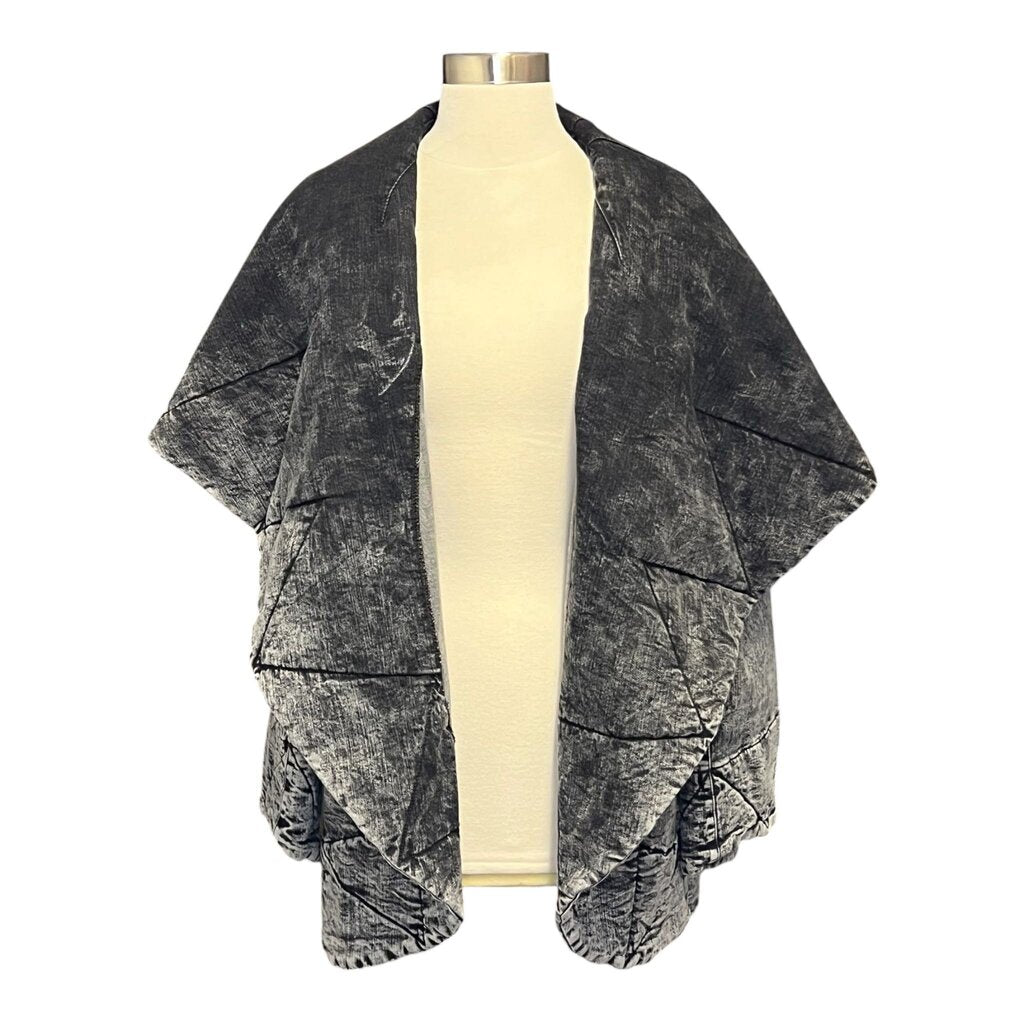 Norma Kamali Cotton Shawl Collared Denim Jacket