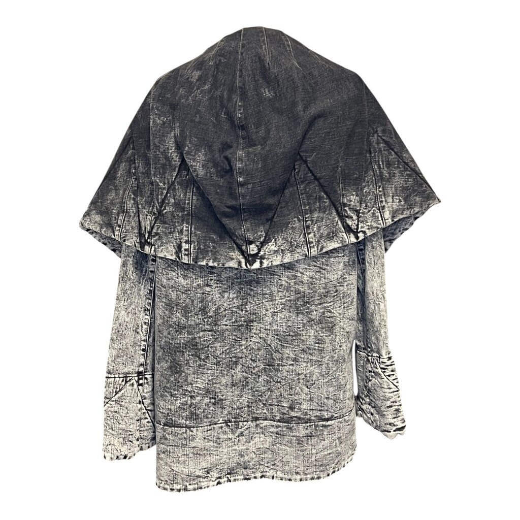 Norma Kamali Cotton Shawl Collared Denim Jacket