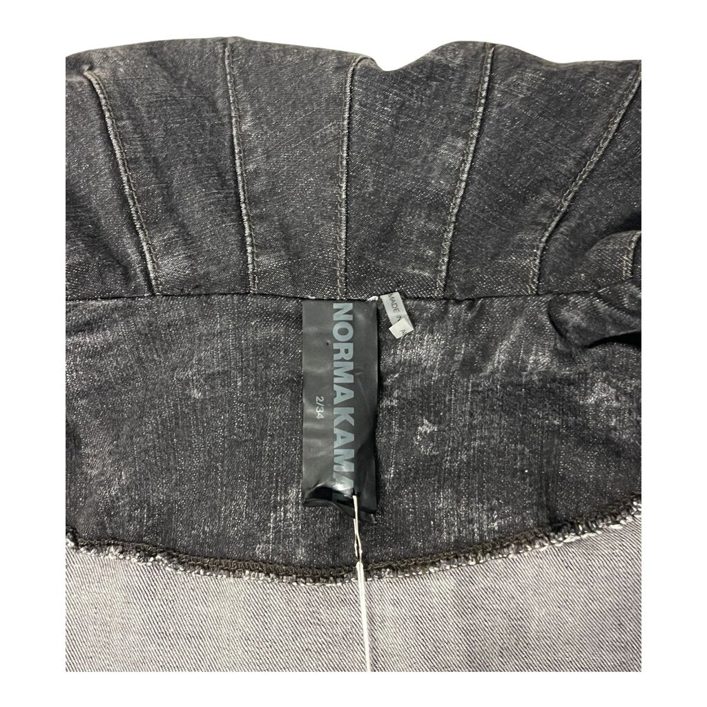 Norma Kamali Cotton Shawl Collared Denim Jacket