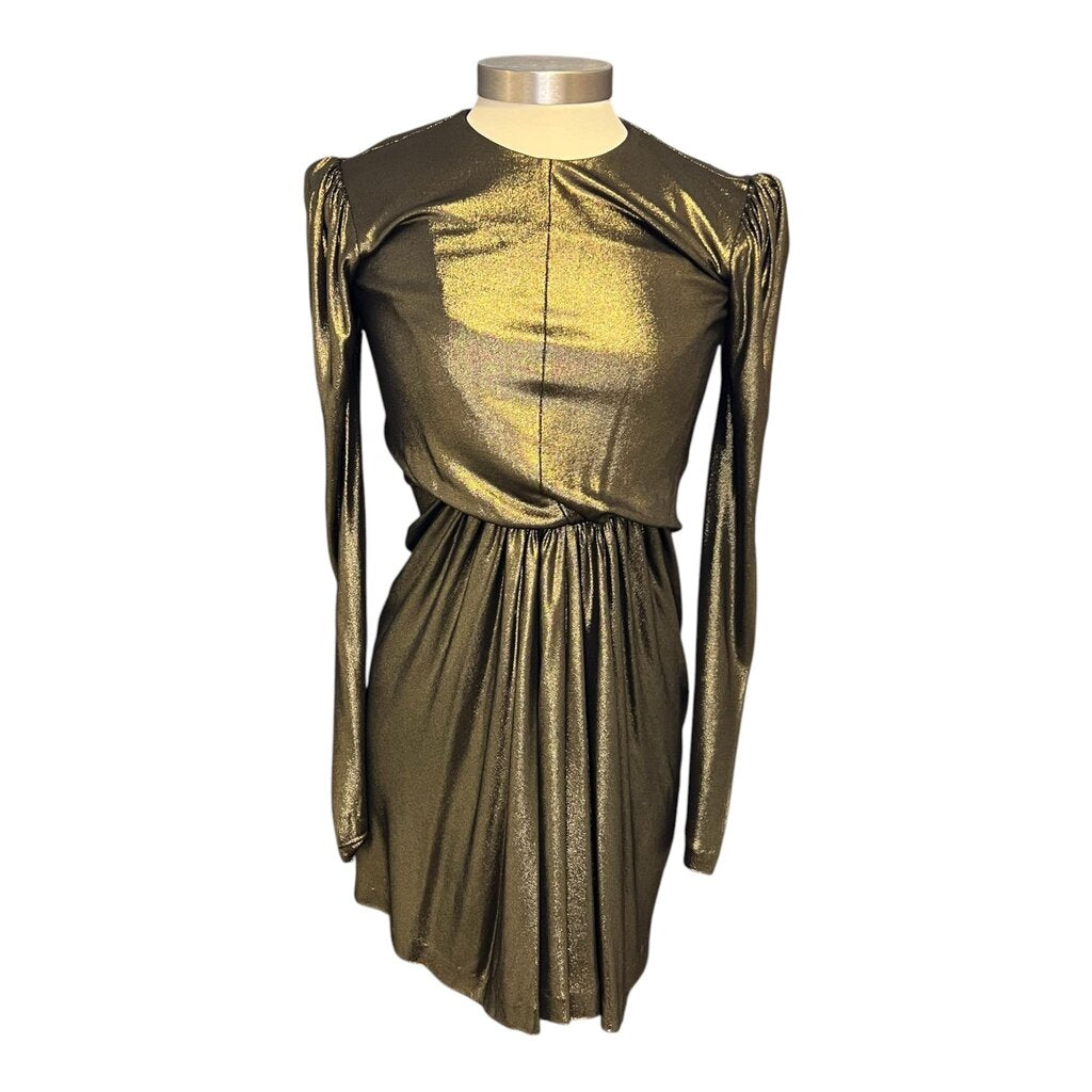 Saint Laurent Gold Lame Dress