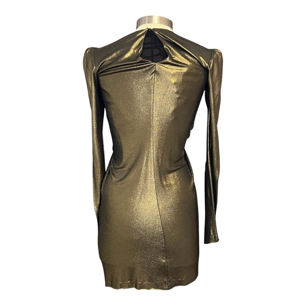 Saint Laurent Gold Lame Dress