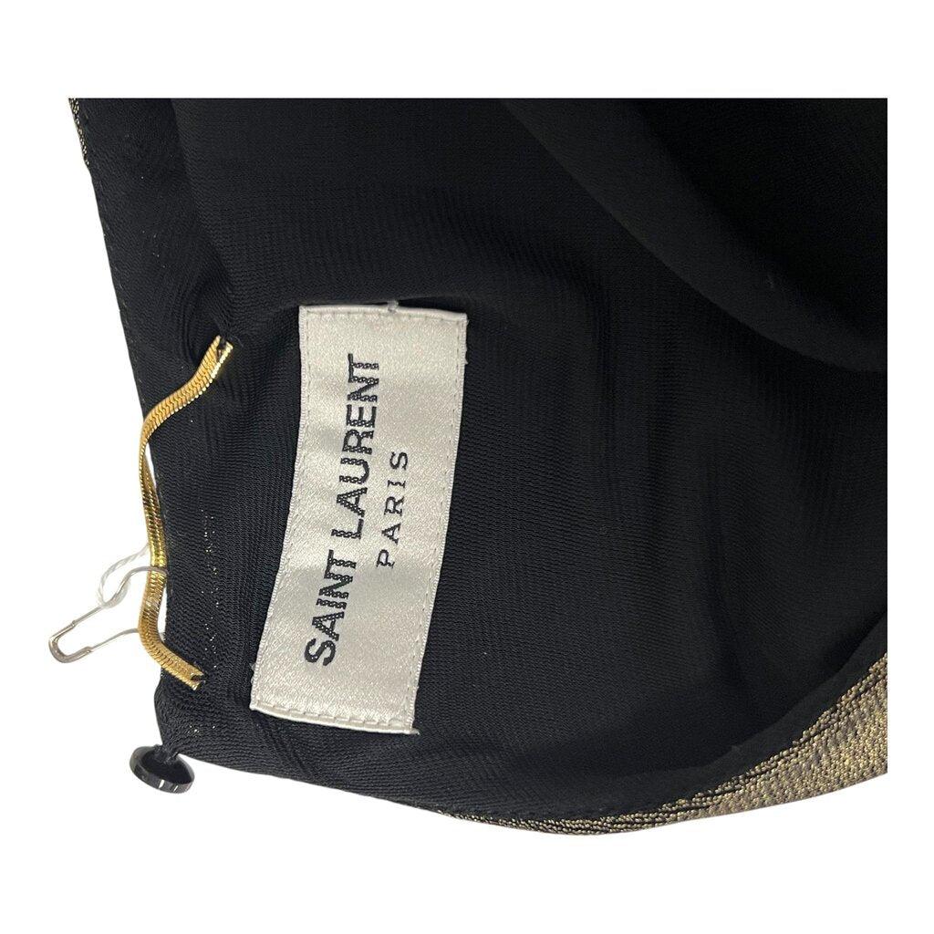 Saint Laurent Gold Lame Dress