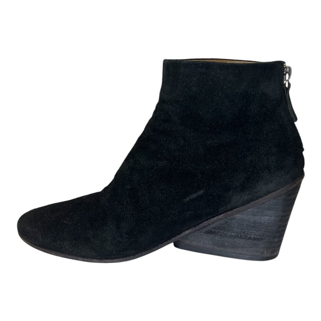 Marsell Distressed Suede Wedge Ankle Boots