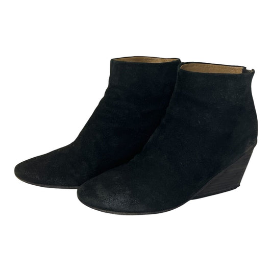 Marsell Distressed Suede Wedge Ankle Boots