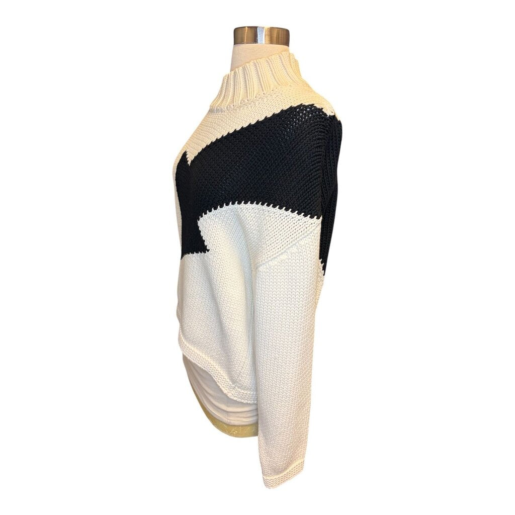 McQ Arrow Graphic Mock Neck Sweater