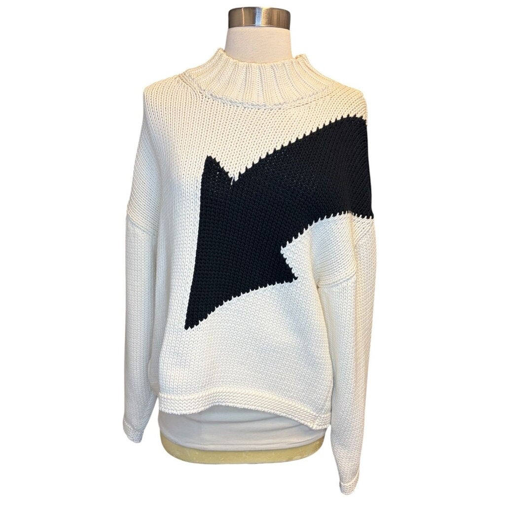 McQ Arrow Graphic Mock Neck Sweater