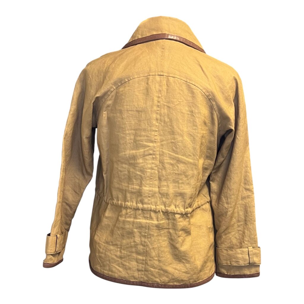 Ulla Johnson Coated Canvas Leather Trimmed Utility Jacket