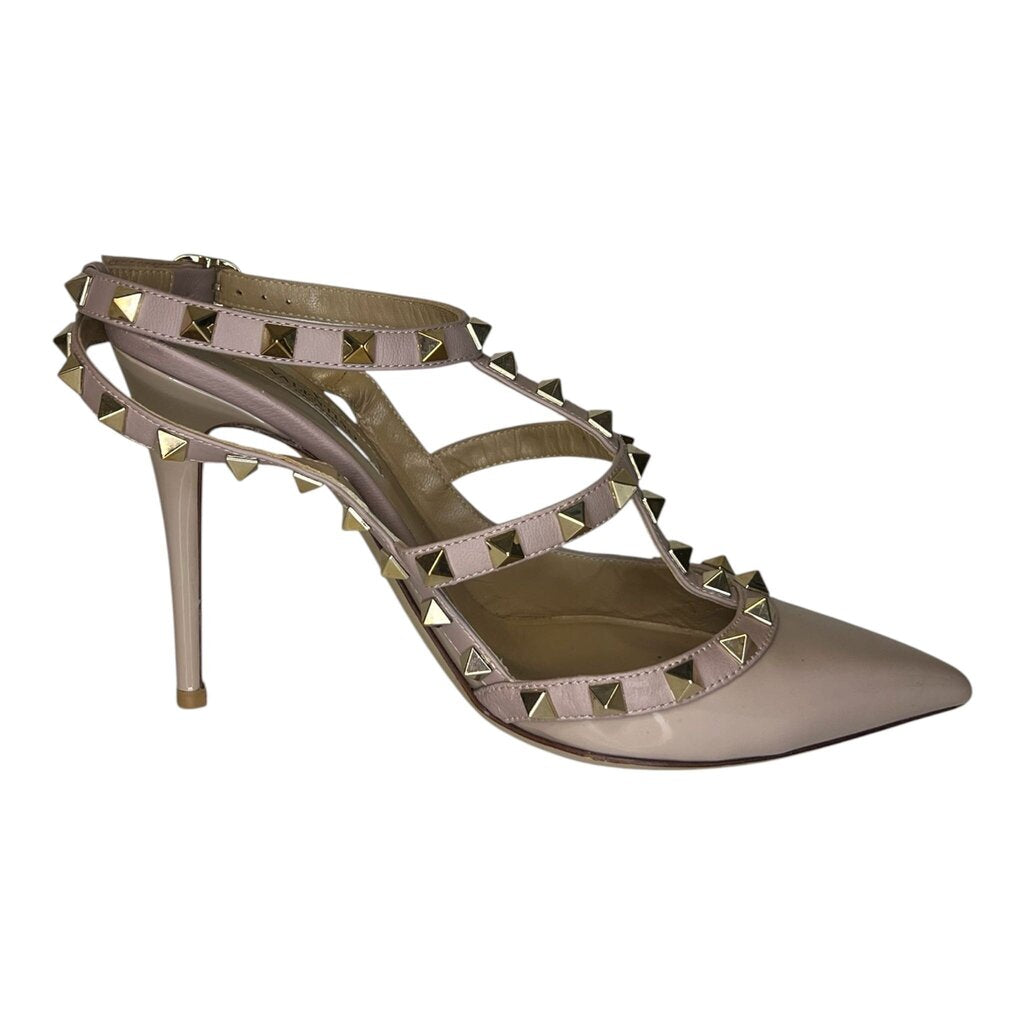 Valentino Rockstud Cage Patent Leather Heels