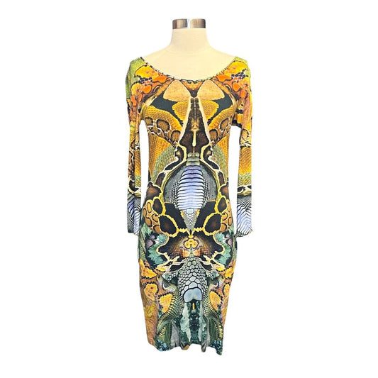 ALEXANDER McQUEEN 2010 "Plato's Atlantis" Snakeskin Jersey Knit Sheath Dress