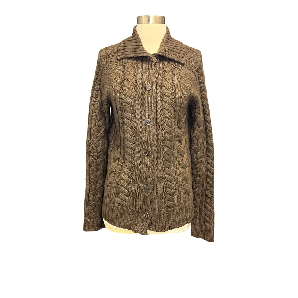 Jil Sander Cable Knit Cashmere Cardigan
