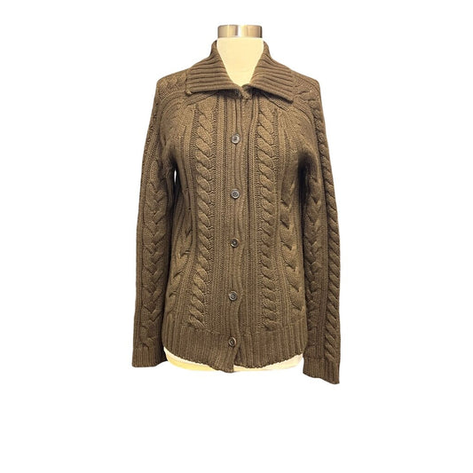Jil Sander Cable Knit Cashmere Cardigan
