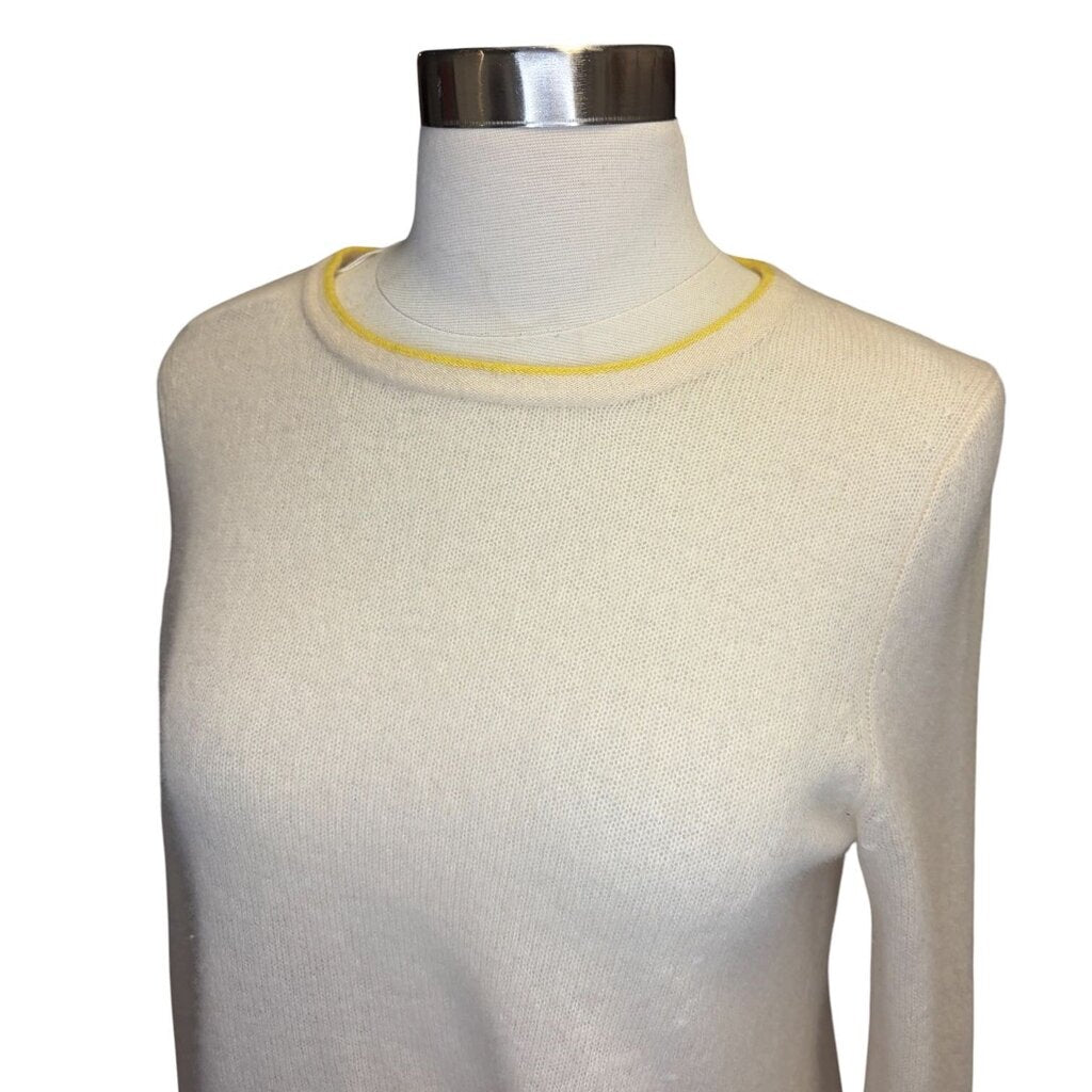 White + Warren Color Block Cashmere Sweater