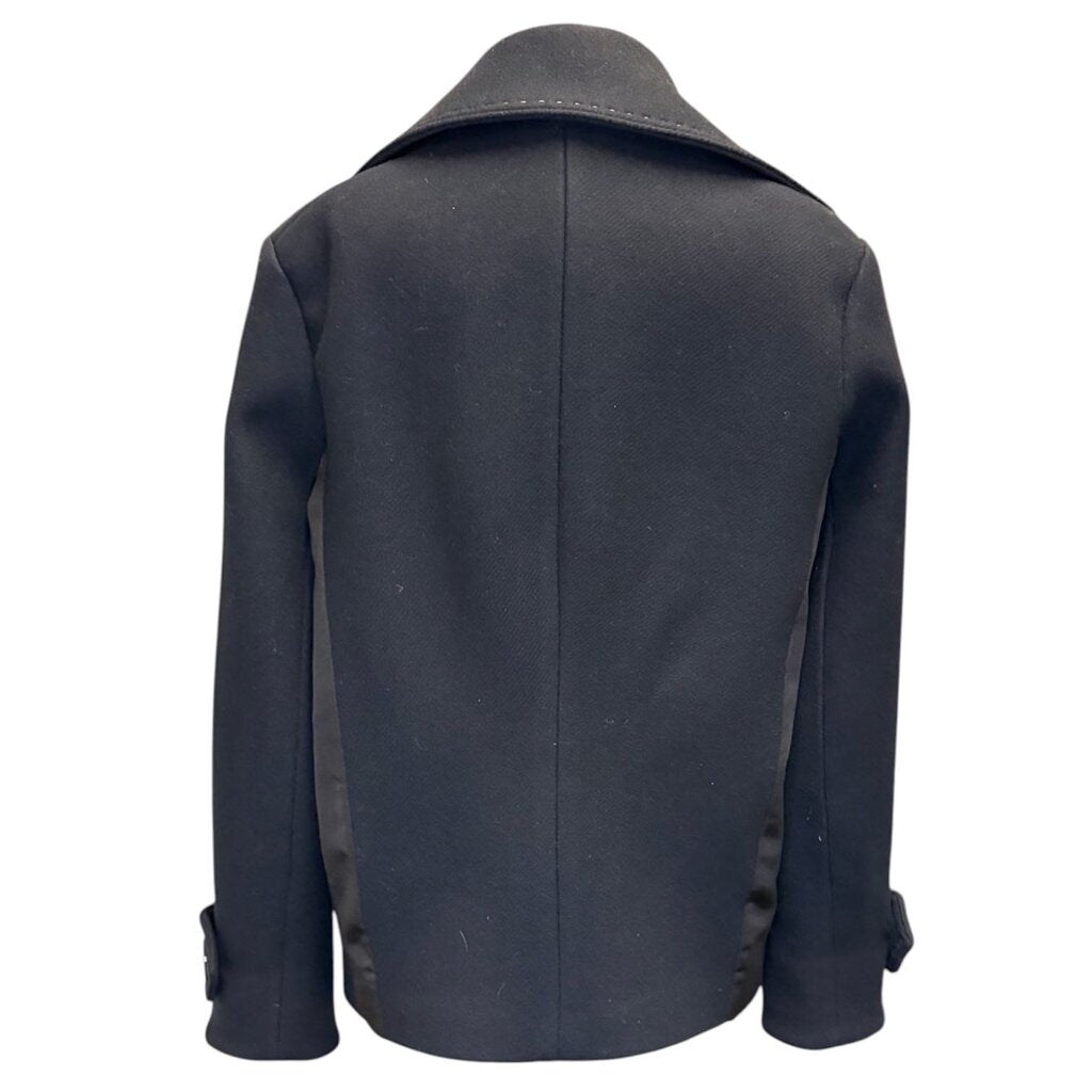 Acne Double Breasted Topstitch Peacoat