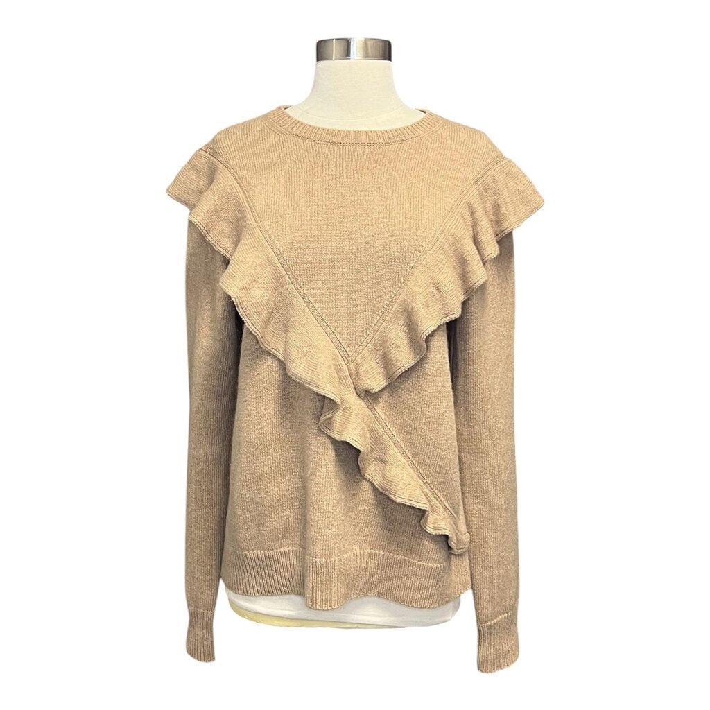 Chloe Ruffle Front Cashmere Sweater NWT