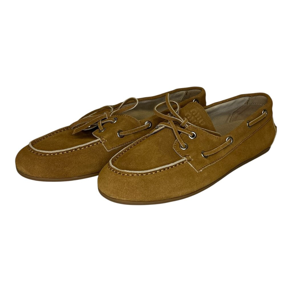 Miu Miu Suede Boat Shoes