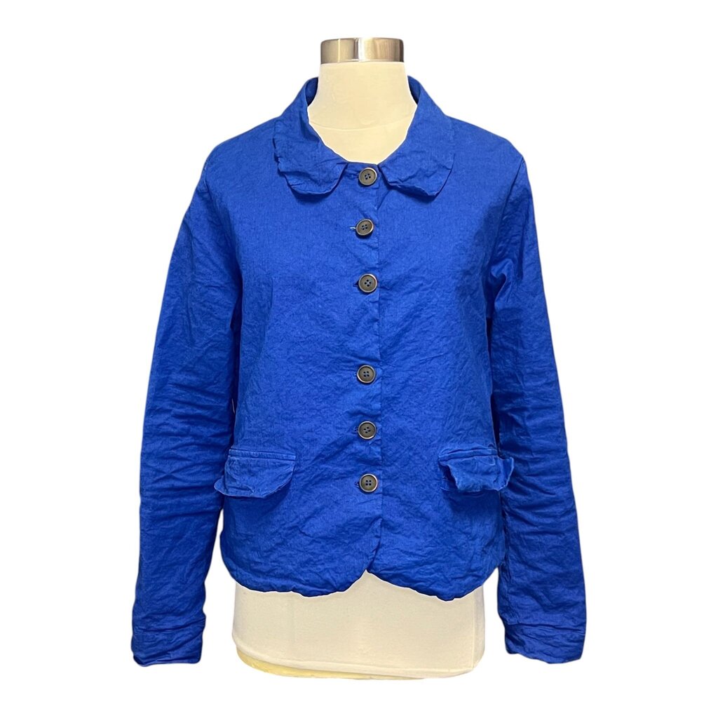 Aequamente Round Collar Button Front Jacket