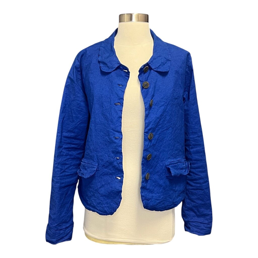 Aequamente Round Collar Button Front Jacket