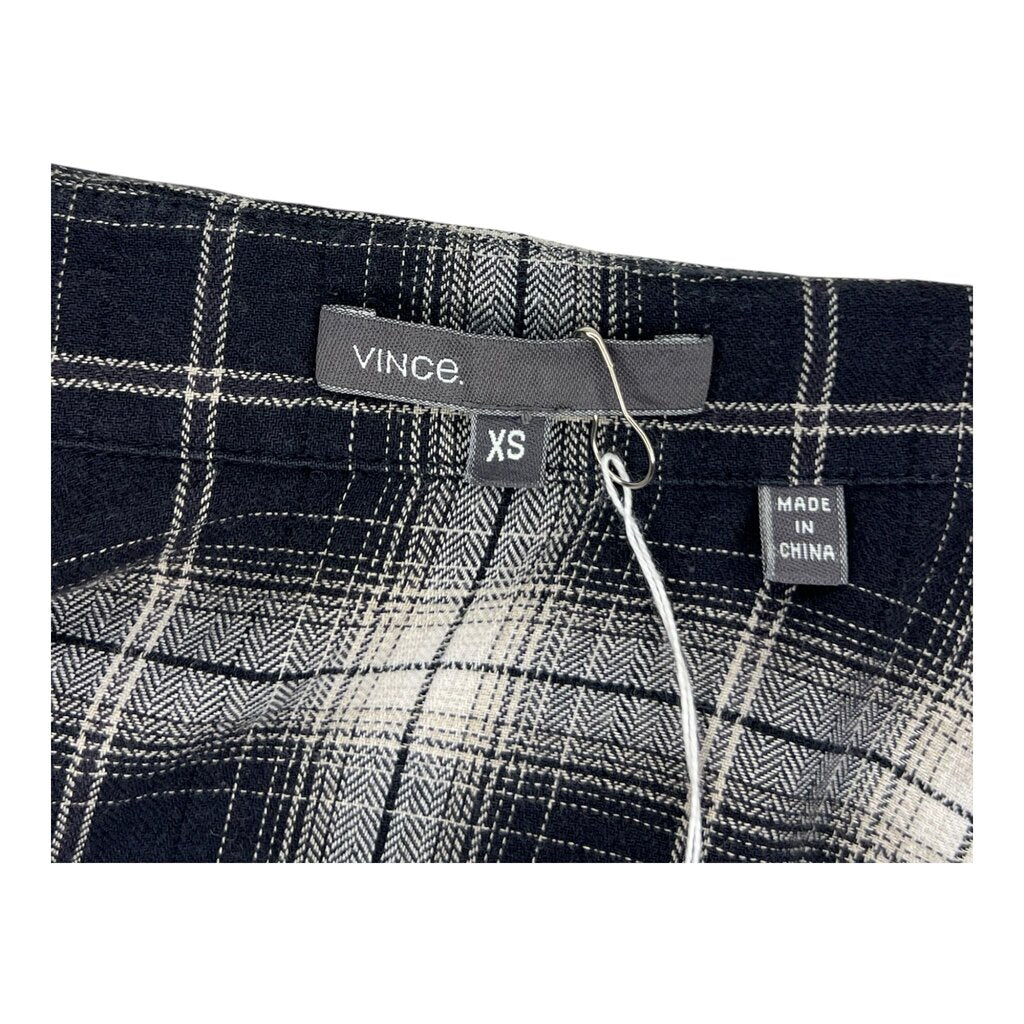Vince Plaid Button Down Shirt