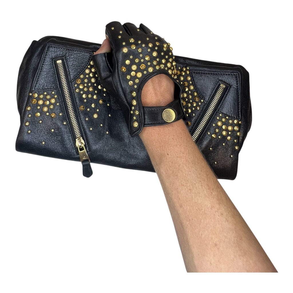 Alexander McQueen Faithful Glove Studded Clutch