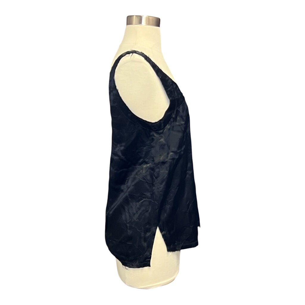 Lanvin Crinkle Silk Raw Edge Tank