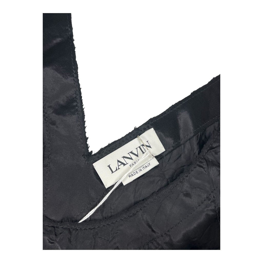 Lanvin Crinkle Silk Raw Edge Tank