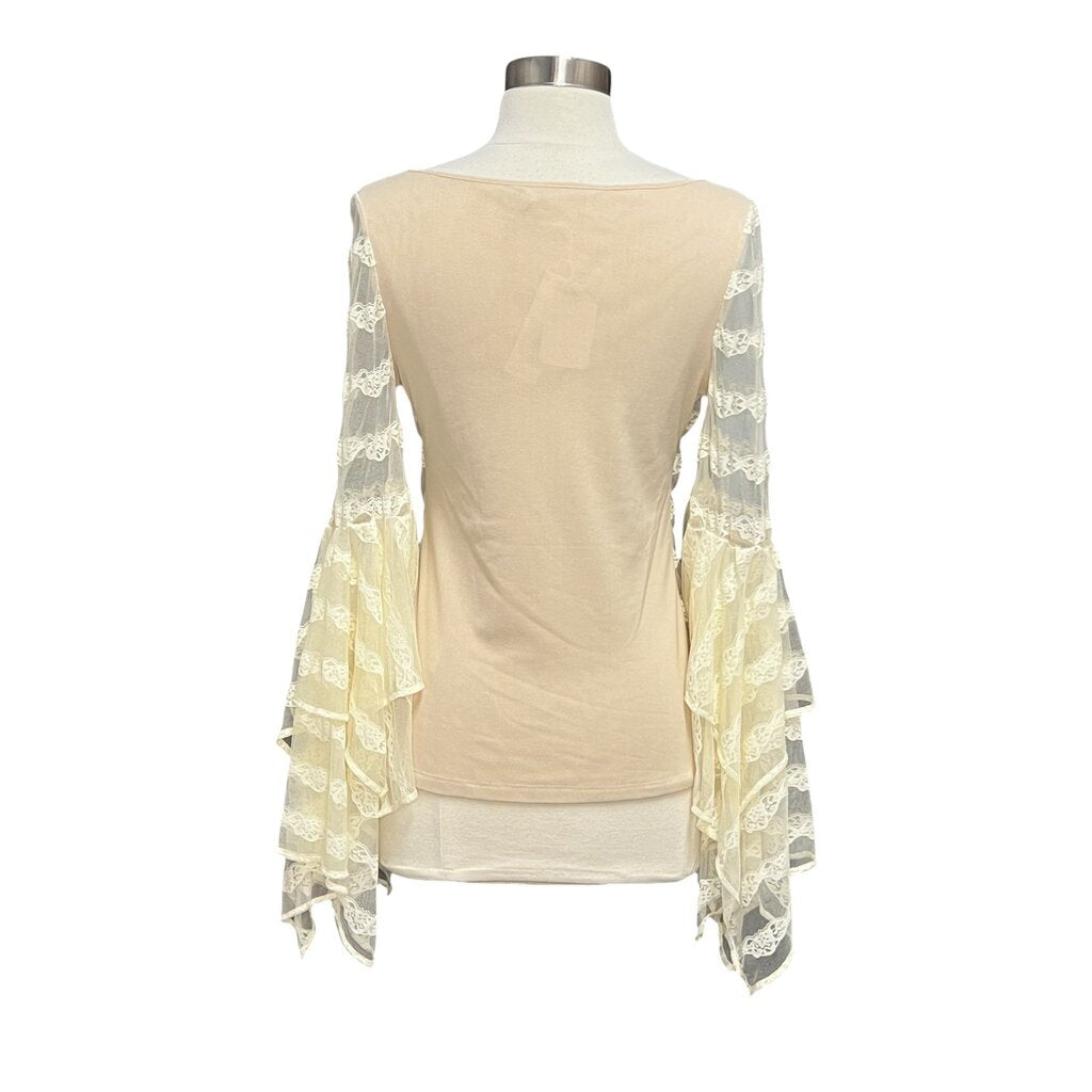 Anne Fontaine Lace Bell Sleeve Top NWT