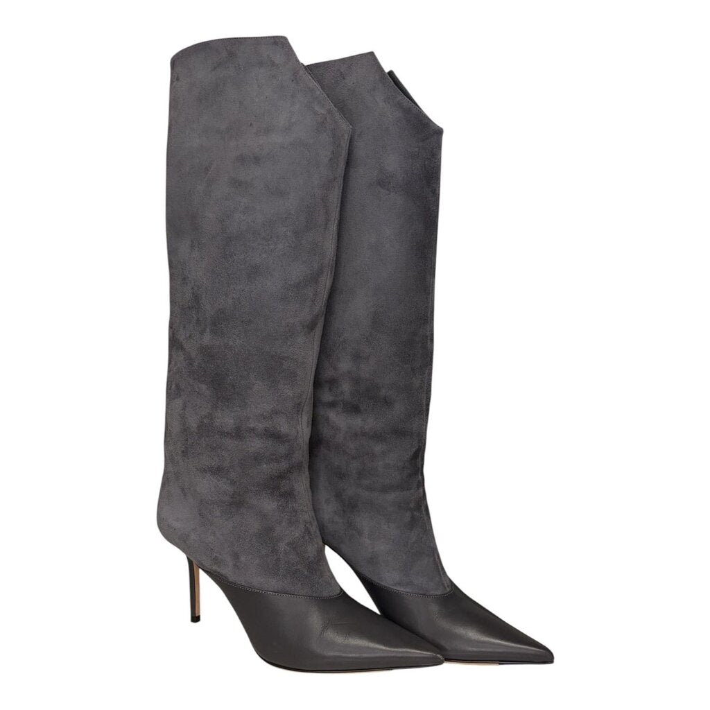 Jimmy Choo "Brelan" Suede Boots With Box