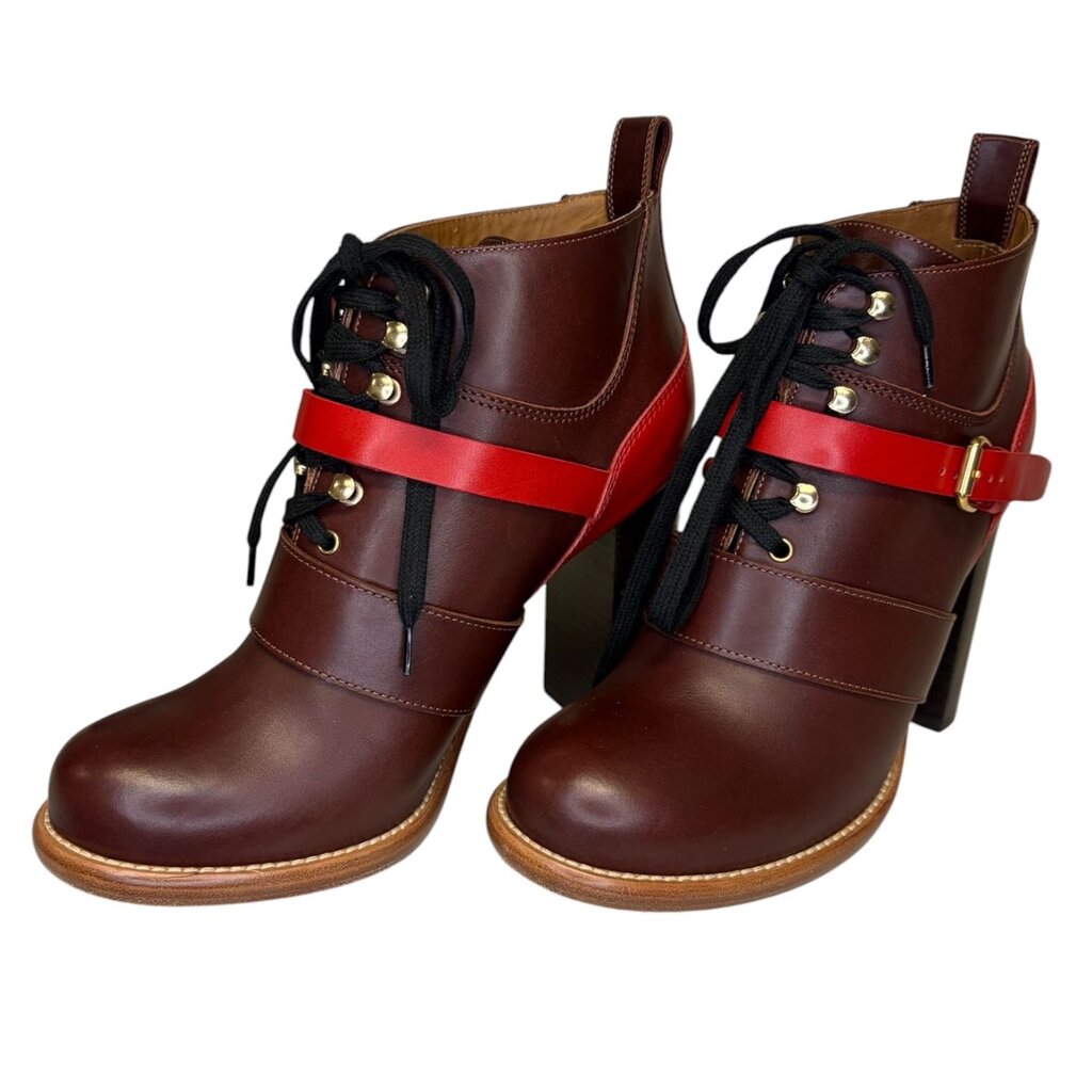 Chloe Belt Wrap Ankle Boots With Box