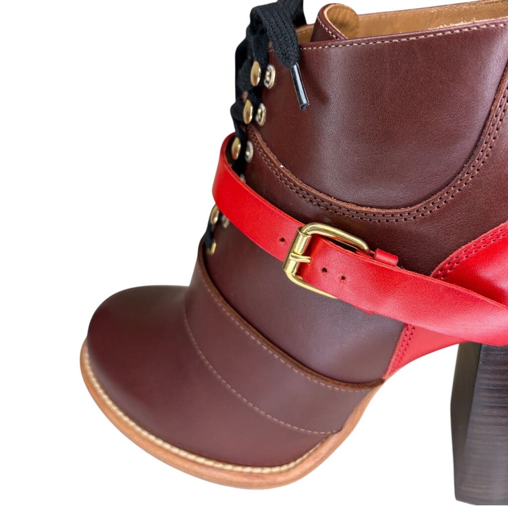 Chloe Belt Wrap Ankle Boots With Box