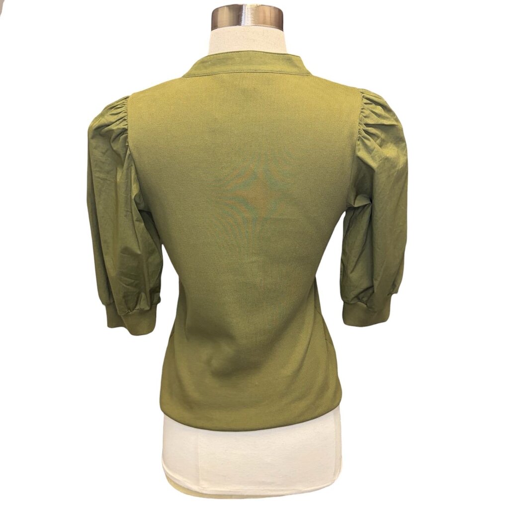 Veronica Beard Contrast Sleeve Polo Top