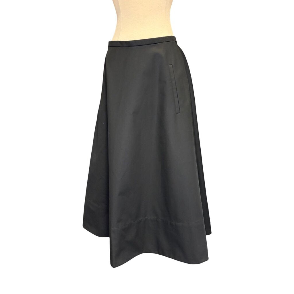 Tibi Coated Cotton Midi Skirt, New