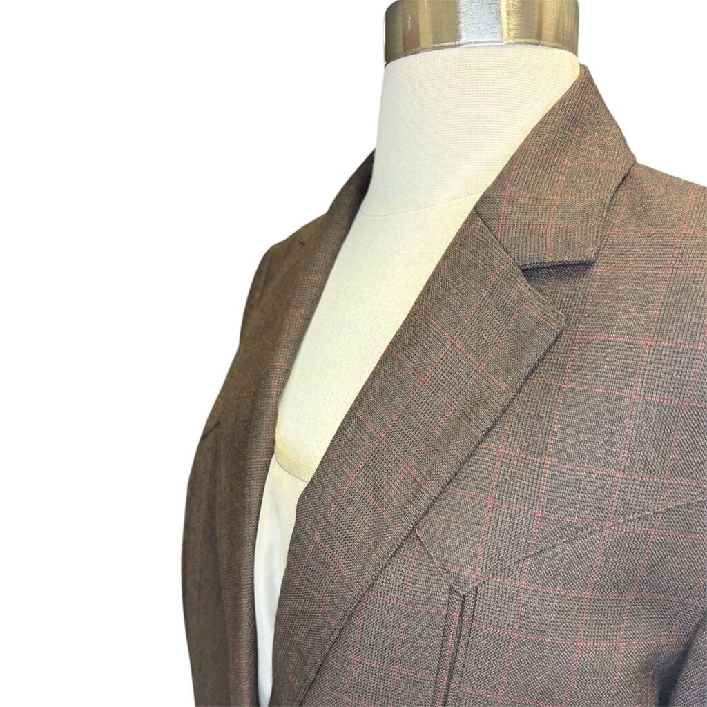 Tibi Wool Plaid Oversized Blazer