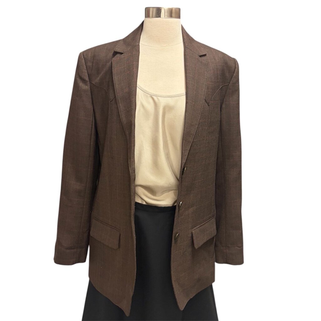 Tibi Wool Plaid Oversized Blazer