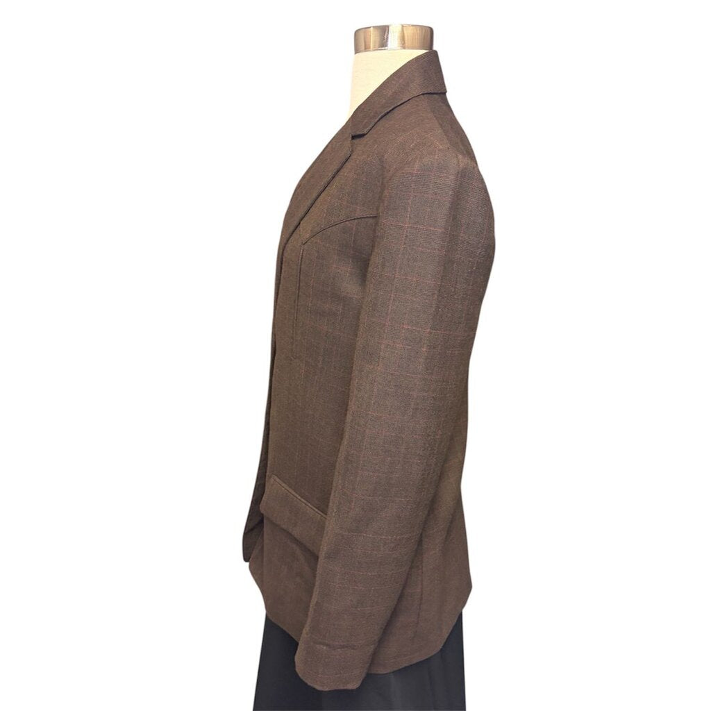 Tibi Wool Plaid Oversized Blazer