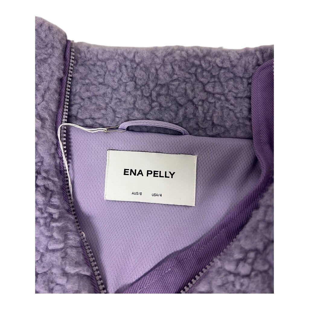 Ena Pelle Oversized Fleece Quarter Zip Jacket