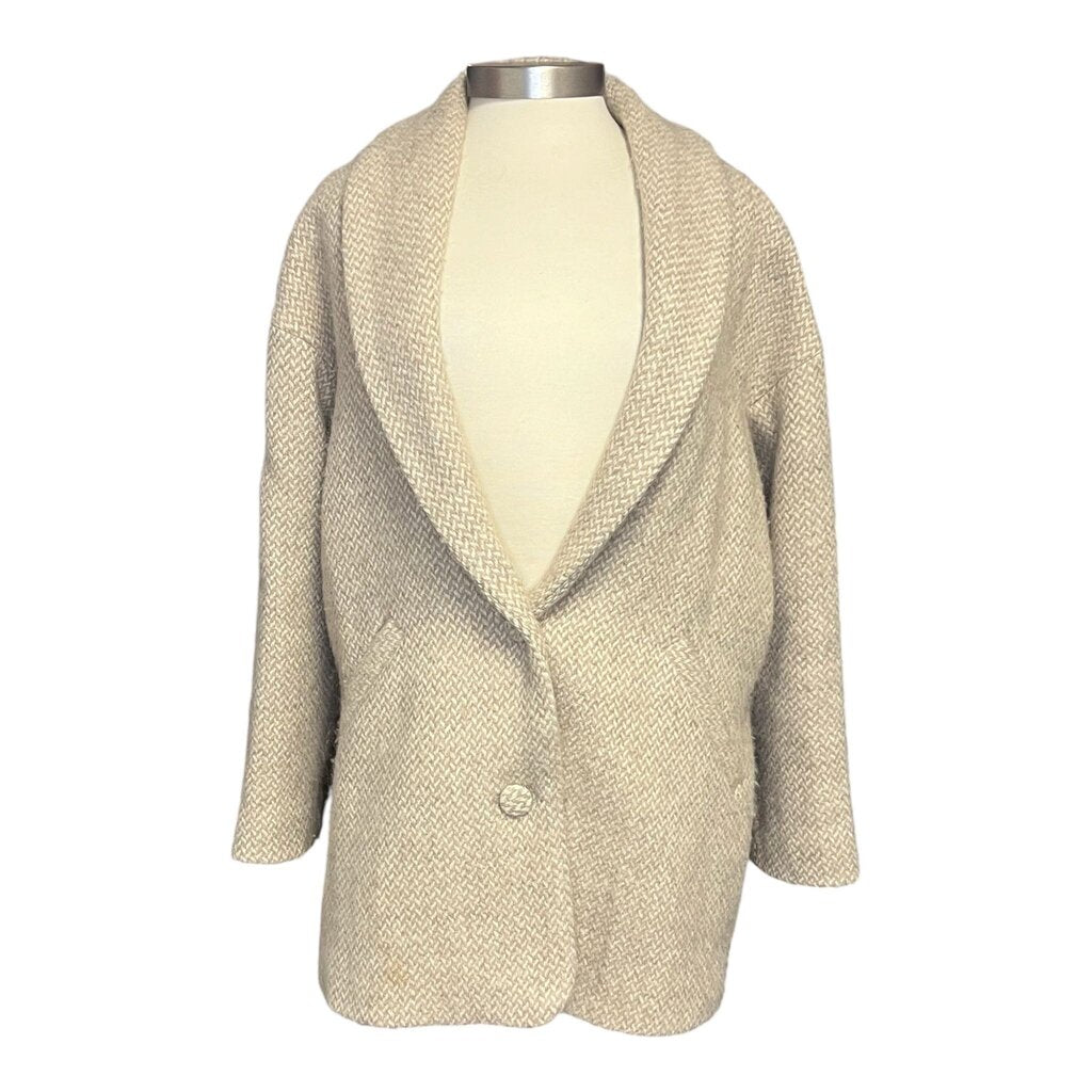 Sezane Herringbone Wool Blend Jacket